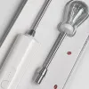 Multi-functional white electric milk foam mixer, egg beater head, household milk foam whipping tool Application Scenario